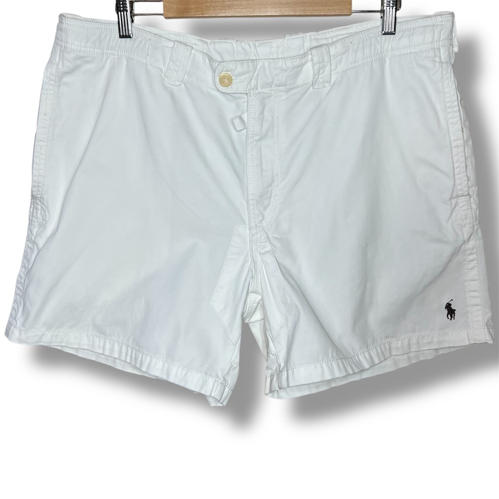 Vintage Polo Ralph Lauren Shorts Mens XL/40 White Chino Preppy Cruise Resort